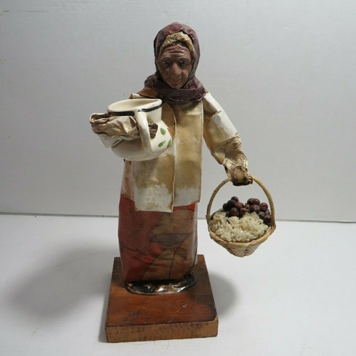 Vintage old woman - vintage, crafted