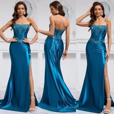 Satin long prom dress - long,