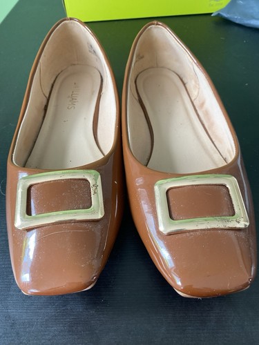 Ladies patent shoes with brass - patent,