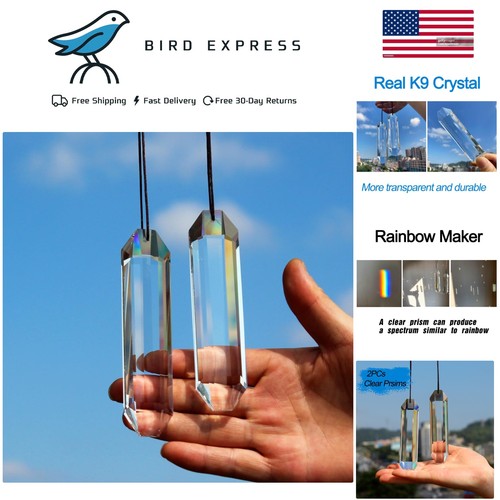 2pc crystal sun catcher prisms - catcher,