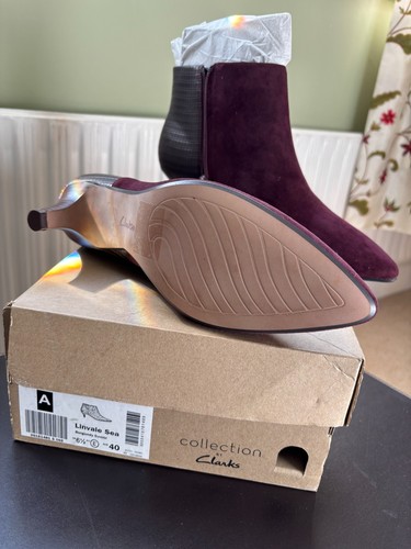Ladies clarks linvale burgundy - ladies,
