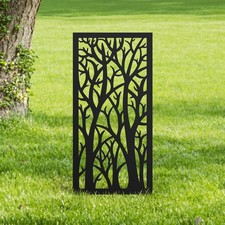 Black autumnal trees garden - trees,