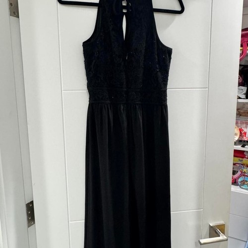 Black lace maxi - , with