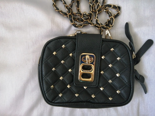 Small black shoulder bag with - small,