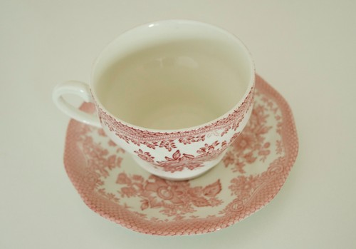Wedgwood pink floral teacup - wedgwood, &