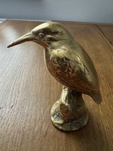Heavy solid brass kingfisher - heavy,