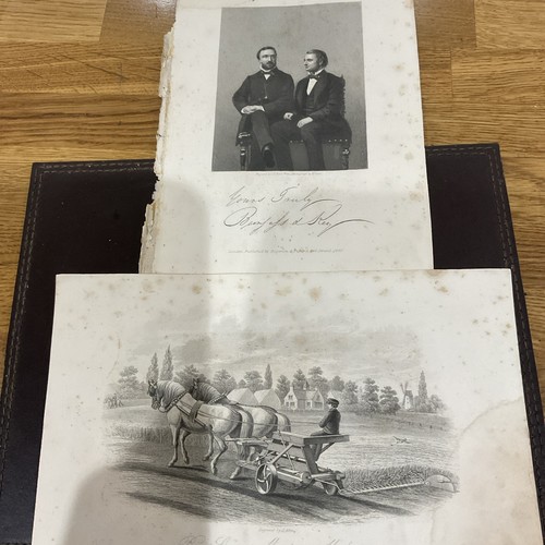 Antique farming print 1860 - farming,