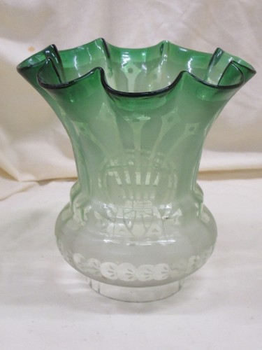 Victorian etched pattern green - victorian,