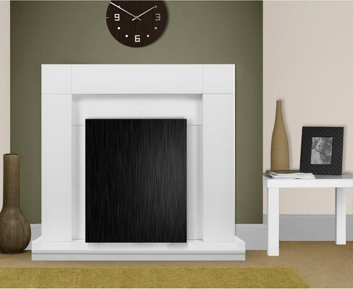 Electric fire white wooden - electric,