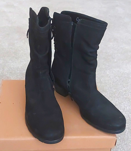 Gabor black suede - suede, bootie