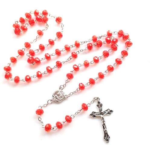 Catholic crystal beads rosary - catholic,
