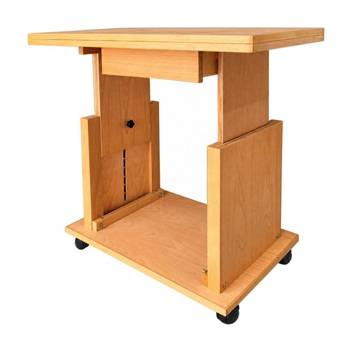 Wooden art table with caster - wooden,