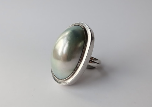 Vintage pearl ring - , nautilus