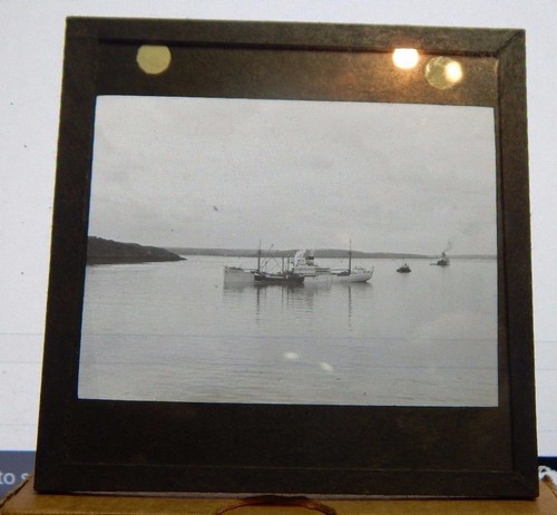 Antique glass slide - glass,