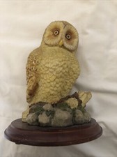 Beautiful Large Owl Figurine On Stand