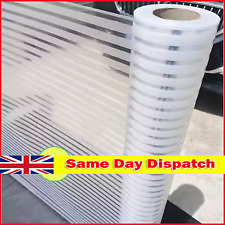 Window Film Privacy Film for Glass Windows White Frosted Stripe Patterns Sticker