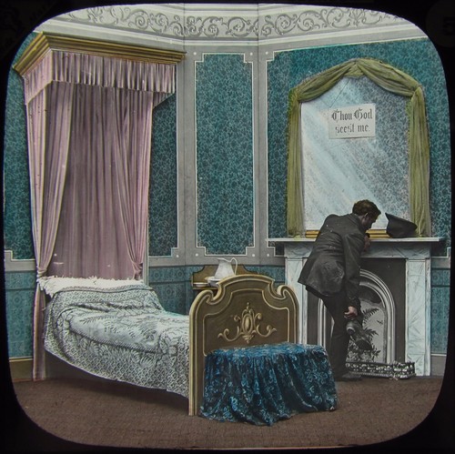 Glass magic lantern slide mrs - glass,