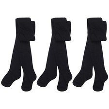 Heatwave Pack of 3 Girls Black Thermal Tights for Kids Heat Insulating