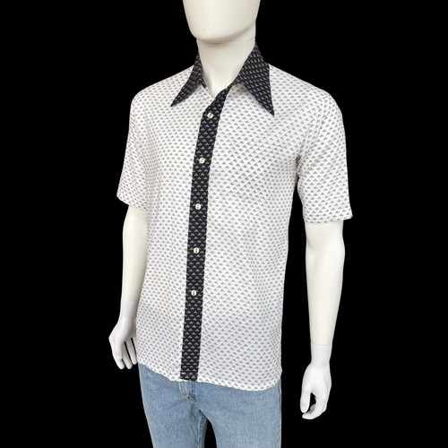 1970s cotton shirt with dagger - 1970s,