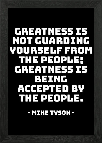 Mike tyson quote - framed, wall