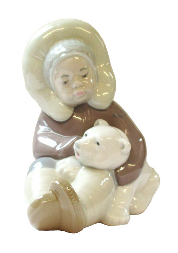 Lladro figure eskimo inuit - lladro,