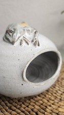 Stoneware Salt Pig Frog Ceramic Design by West Green Studio Pottery Susan Mills