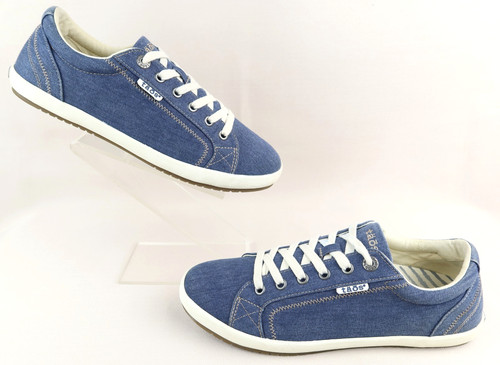 Taos star blue wash canvas - star,