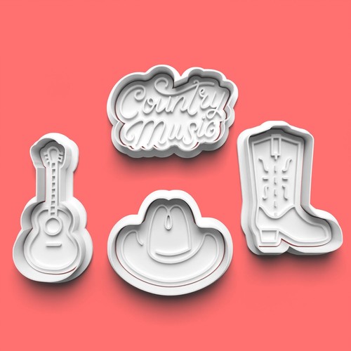 Cookie cutter fondant stamp - cookie,