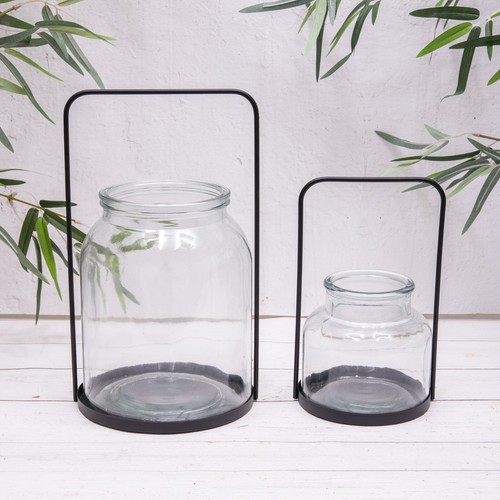 Glass hurricane candle - glass, lantern