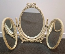 Vintage Chelsea Triple Dressing Table Mirror Freestanding French Louis Style