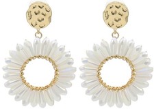Exquisite Gold & White Glass