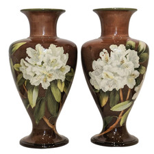 Pair Doulton Lambeth Faience