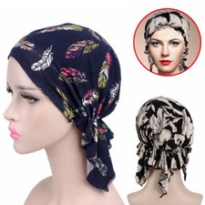 Ruffle Beanie Scarf Turban Hat