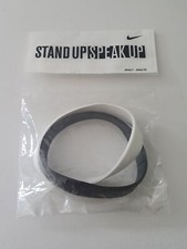 GENUINE NIKE STAND UP SPEAK UP ANTI RACISM ADULT WRISTBAND BLACK & WHITE NEW