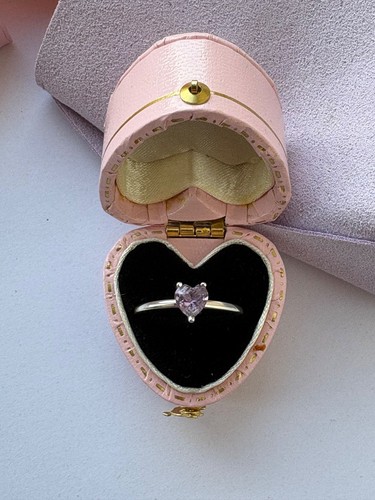 Silver amethyst heart - amethyst,
