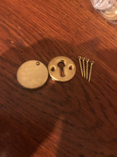 Chubb lock escutcheon - chubb, gold