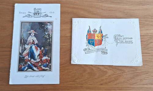 Two ww1 christmas cards 1916 - two,