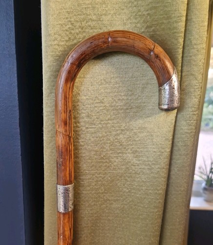 Antique walking stick silver - antique,