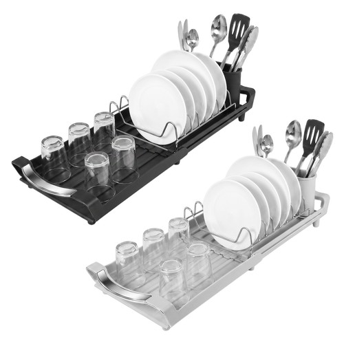 Expandable dish draining rack - dish,