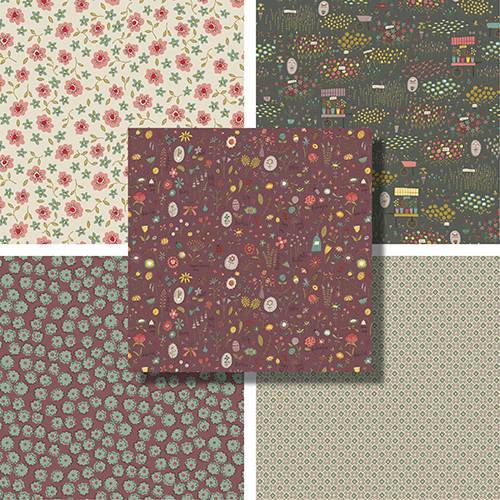Market garden cotton fabric - market,