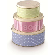 Set of 3 Cake Storage Tins