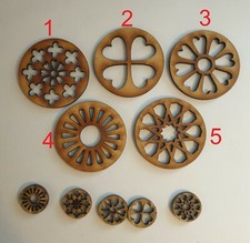 x10 Wooden Fairy Elf Dolls House Round Windows Craft Blank MDF Embellishment #2