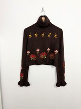 Zara Floral Embroidered Brown