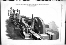 Old 1887 Rolling Mill Engine Newport Mills Machinery Head Middlesbrou Victorian