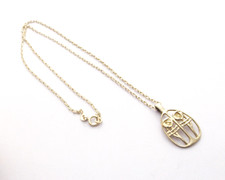 Sterling silver necklace by Ortak double Mackintosh Glasgow Rose design pendant