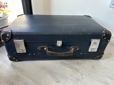 Navy Globe Trotter Vintage Suitcase , Very Collectible , Good Used Con ,