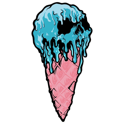 Ice cream sticker - cream, decal