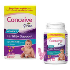 Conceive Plus Women Fertility Support Supplement 60 Capsules - Vegetarian, Baby