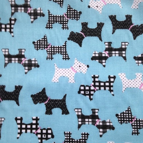 Scottie dogs light blue - scottie,