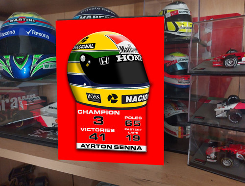 Ayrton senna helmet - helmet, stats